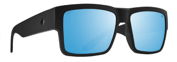 Cyrus Soft Matte Black with Happy Boost Polarized Ice Blue Lens
