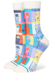 Flower Faces Crew Socks
